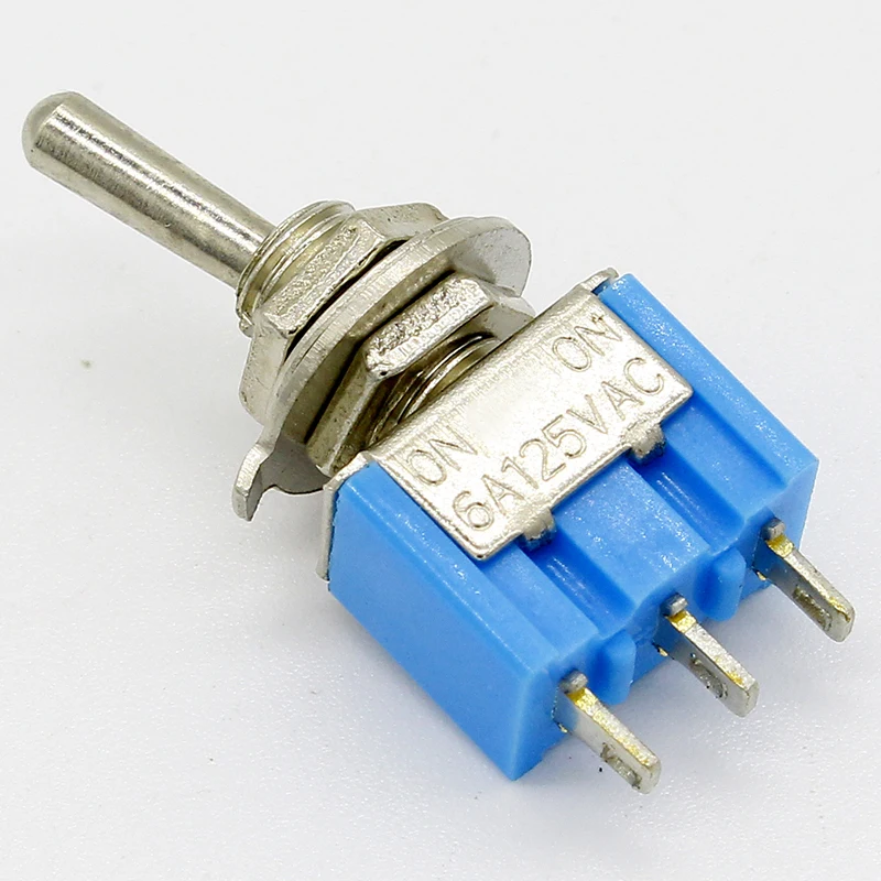 10pc/LOT Blue Mini MTS-102 3-Pin SPDT ON-ON 6A 125VAC Miniature Toggle Switches