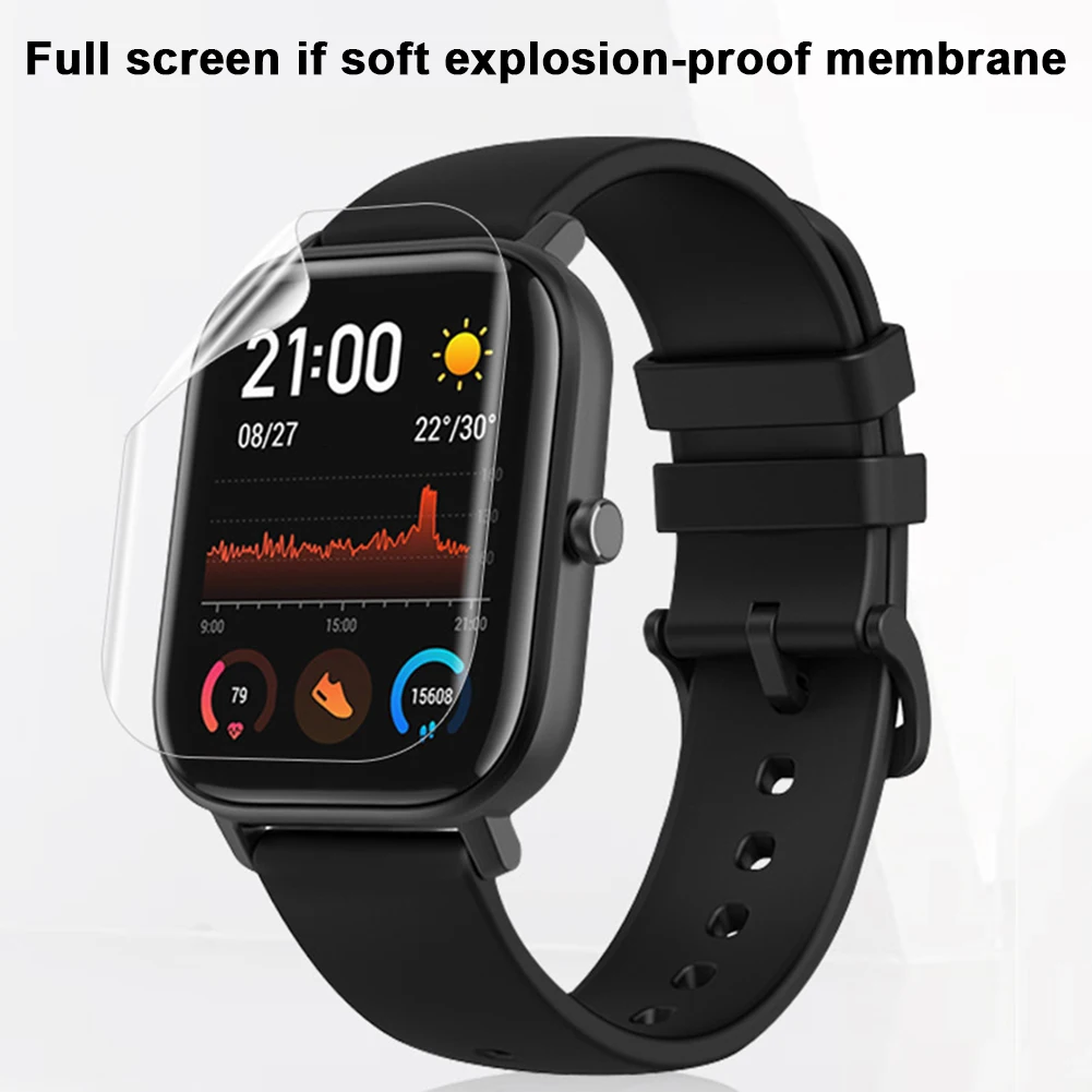 2 قطعة واقية ل Huami Amazfit GTS الزجاج اكسسوارات فيلم ل Huami Amazfit GTS غطاء كامل واضح لينة HD شاشة أحدث