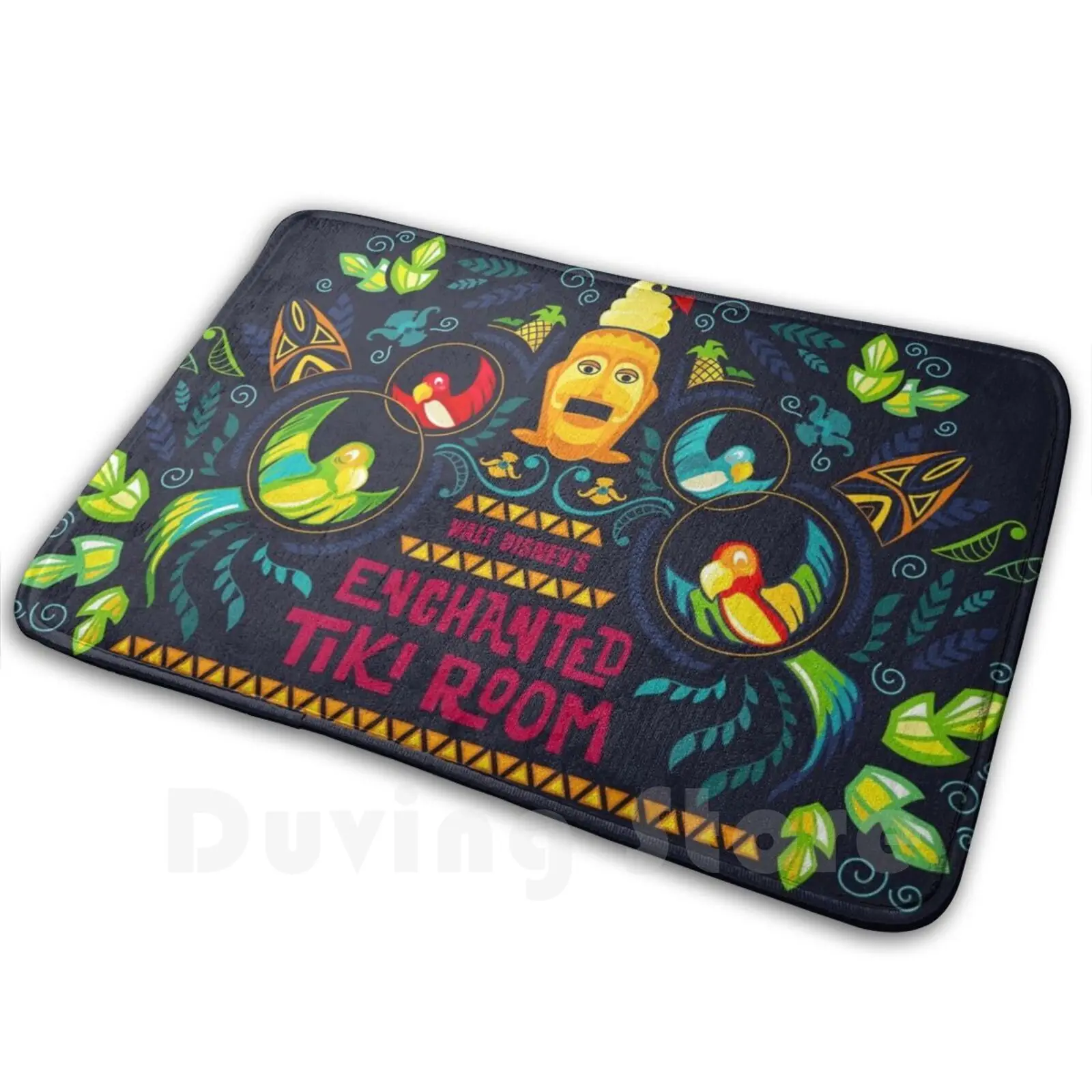 Enchanted Tiki Poster Carpet Mat Rug Cushion Soft Tiki Enchanted Theme Park Orlando Florida Anaheim California