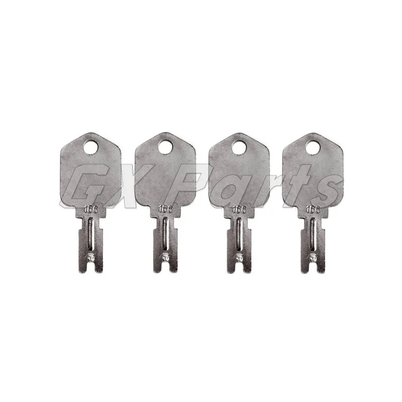 4 PCS Forklift Key 1430 166 for Pollak Clark Yale Hyster Komatsu Mustang Gradall Gehl Daewoo Doosan A214062 5133504