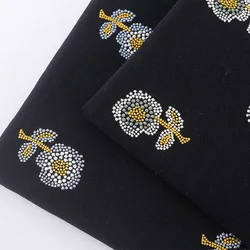 Japanese-style heavy industry three-color embroidery cotton and linen soft skin-friendly fabric DIY hand-made bag pillow fabric