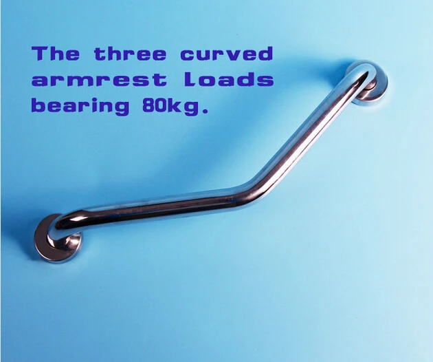 Vidric three curved armrest Bathroom grab bars Stainless steel bathtub hand rails safety hand bar