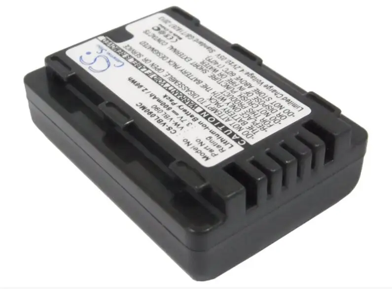 cameron sino 800mah battery for  PANASONIC HDC-HS60K -SD40 -SD60 -SD60K -SD60S  SDR-T50 -T50K  -T55 VW-VBL090