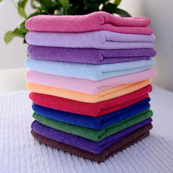 

10pcs/lot Microfiber Car Cleaning Towel Automobile Motorcycle Washing Glass Household Cleaning Small Towel Fiber Cotton