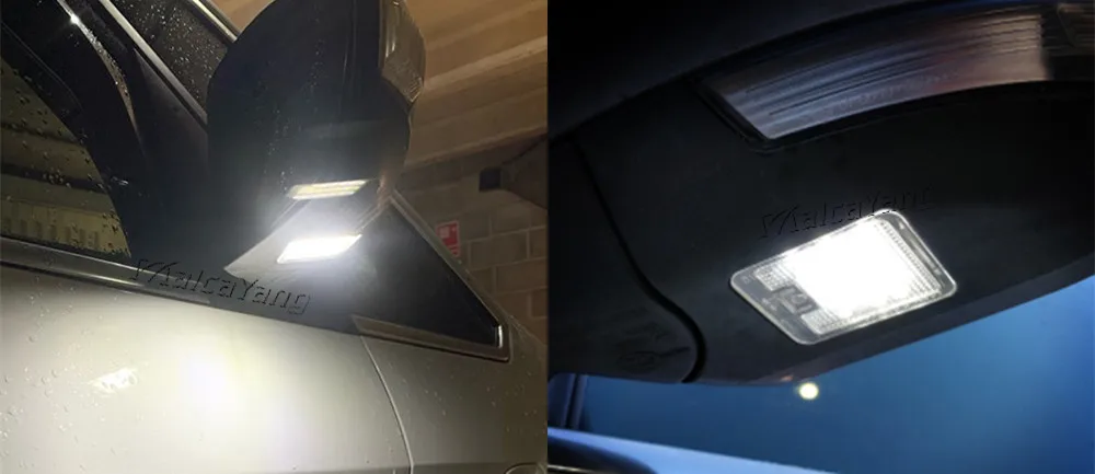 2 Stück Pfützenleuchten Canbus LED Unterseiten-Spiegelbeleuchtung für Ford SMax CMax Kuga Escape Monde 4 Focus 3 Grand 2 Zubehör – Detail 2