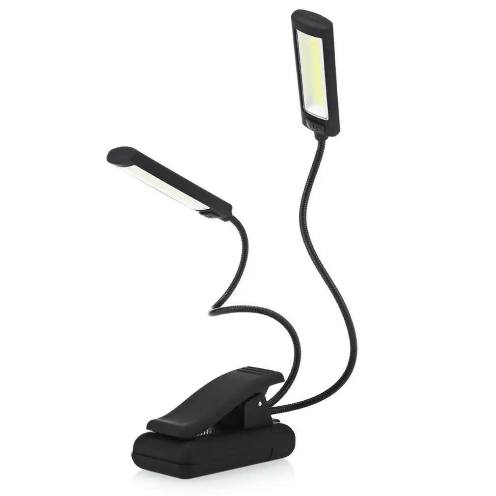 Lampu baca LED USB fleksibel, lampu meja klem dapat diredupkan klip dalam ruangan kamar tidur pelindung mata, lampu meja