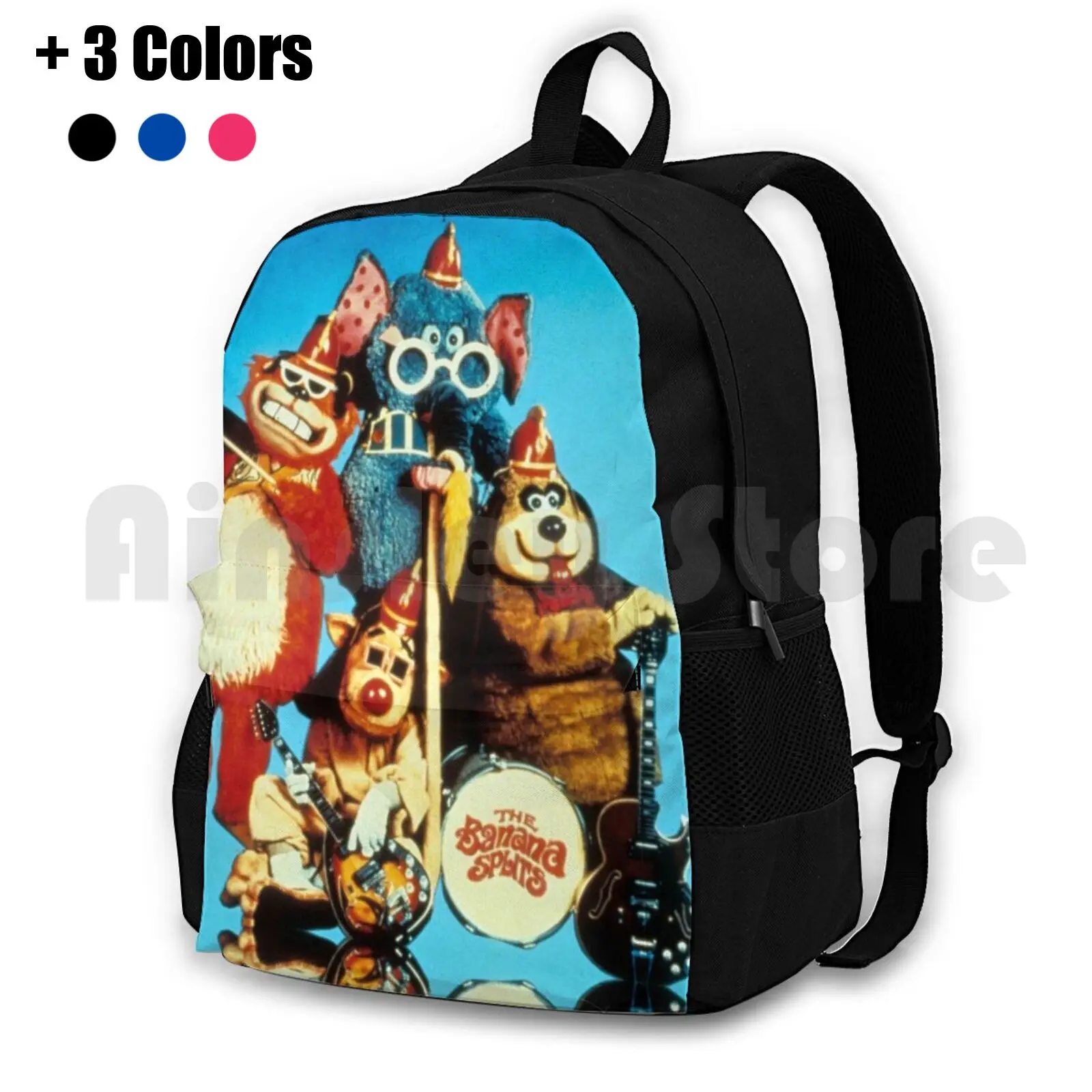 The Banana Splits Outdoor Hiking Backpack Waterproof Camping Travel Banana Splits Retro The Banana Splits Vintage Cartoon Funny