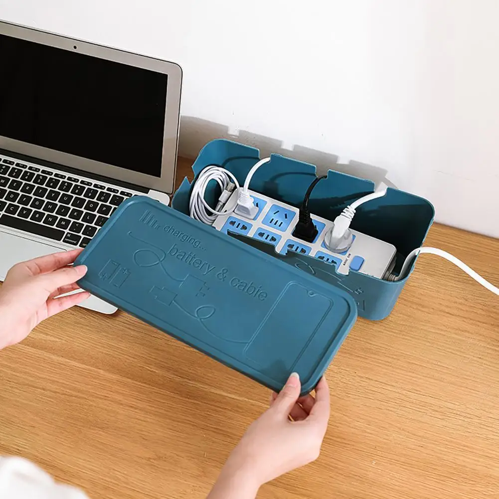 Dust-proof Data Cable Storage Box Multi-Use Power Strip Organizer Box Practical Data Cable Management Box держатель проводов