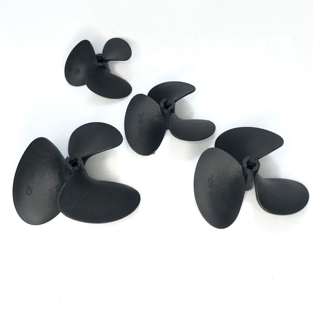 Hélice de paleta de nailon de fibra de vidrio para barco RC, barco simulado, Dron submarino, 3 cuchillas, 70mm, 80mm, 90mm, 100mm, CW/CCW, 5,0mm