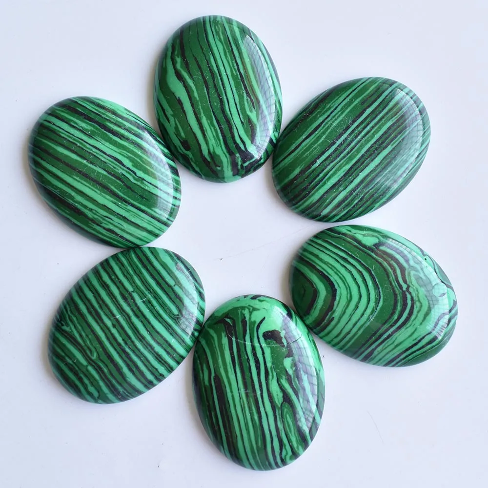 Großhandel 12 Stück/Set modische, sortierte Naturstein-Mischperlen in ovaler Cabochon-Form 30x40mm für DIY-Schmuckzubehör, kostenlos. – Detail 16