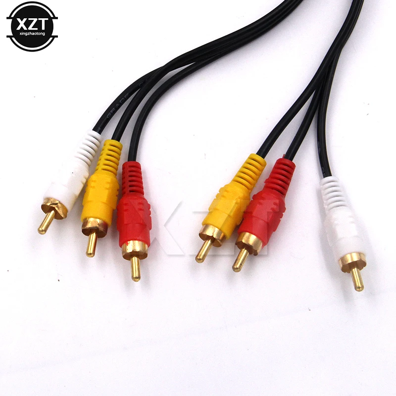 150cm 3 RCA to 3 RCA Composite Audio Video AV Cable Cord Male to Male Plug Connect TV DVD Cameras