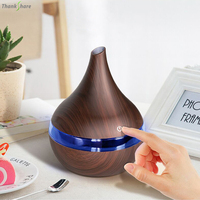 300ml Humidifier Electric Aroma Air Diffuser Wood Ultrasonic Air Humidifier Essential Oil Aromatherapy Cool Mist Maker For Home