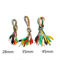 10pcs Color Belt Wire Alligator Clip Electronic DIY Sheath Electric Clip Double-headed Test Clip Power Supply Test Lead Cable