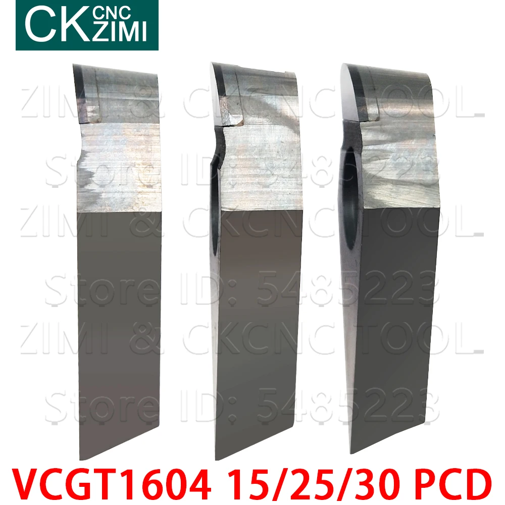 VCGT160415 PCD VCGT160425 PCD VCGT160430 PCD insert Diamond blade CNC Turning Metal lathe tool VCGT 1604 for copper and aluminum