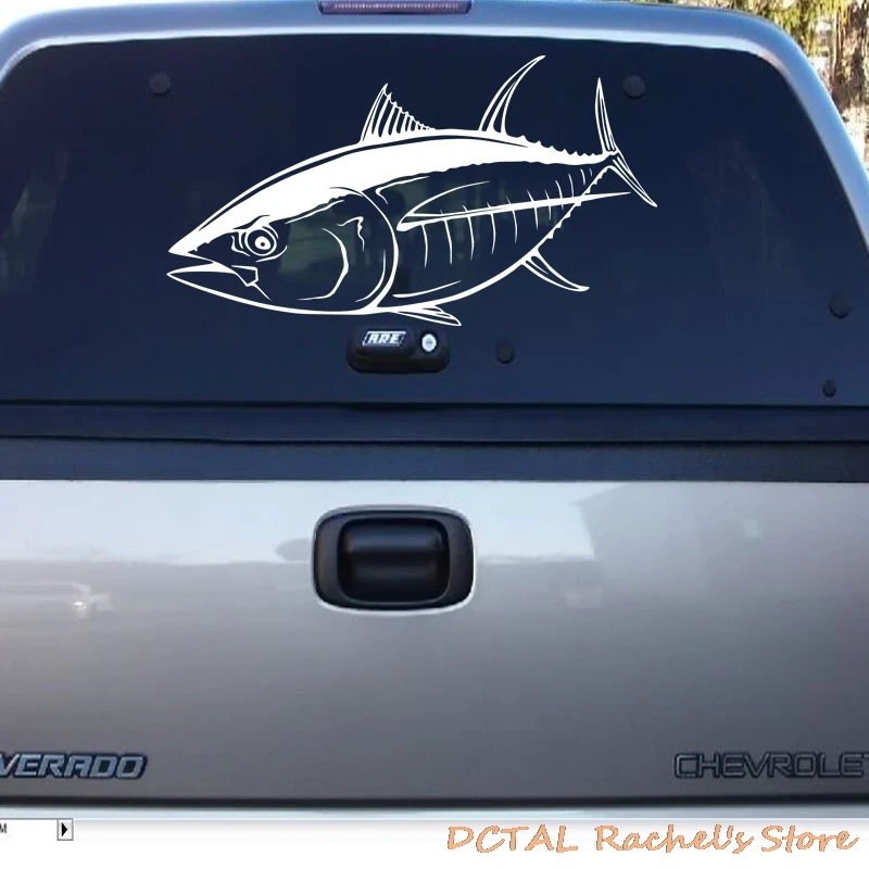 Tuna Car Sticker Fish Decal Fuel Tank Cover Door Window Trunk Motorcycle Helmet for Volkswagen VW Golf Polo SUV decor