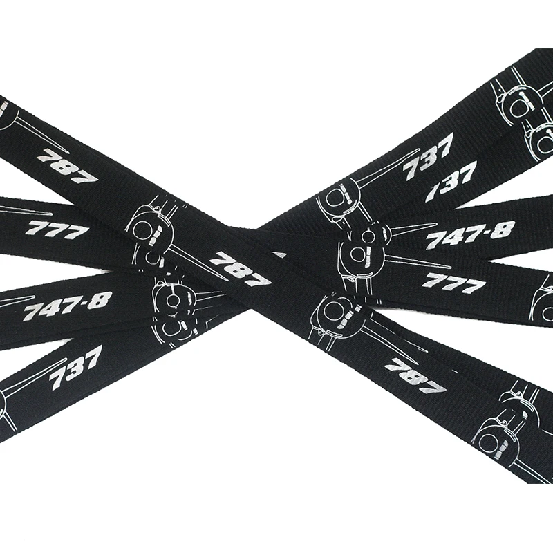 BOEING 787 737 747 777 Lanyard for Pilot License ID Holder, Wide black with Metal Buckle for Flight Crew Airman Unique Gift