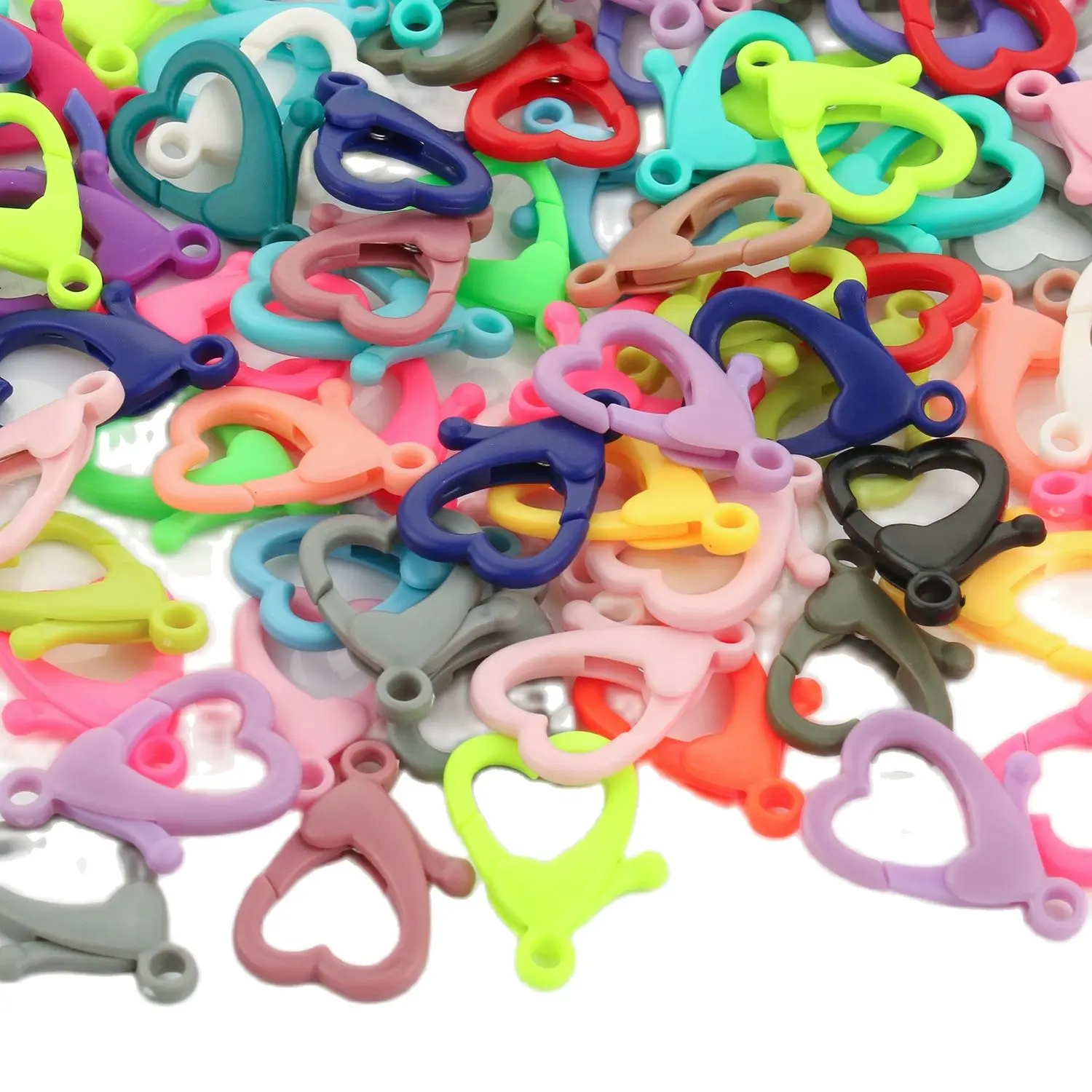 

20Pcs 29x19x5mm Plastic Colorful Lobster Clasp Hook Clips Connectors For Key Chain Hooks DIY Jewelry Making Supplies Accessories