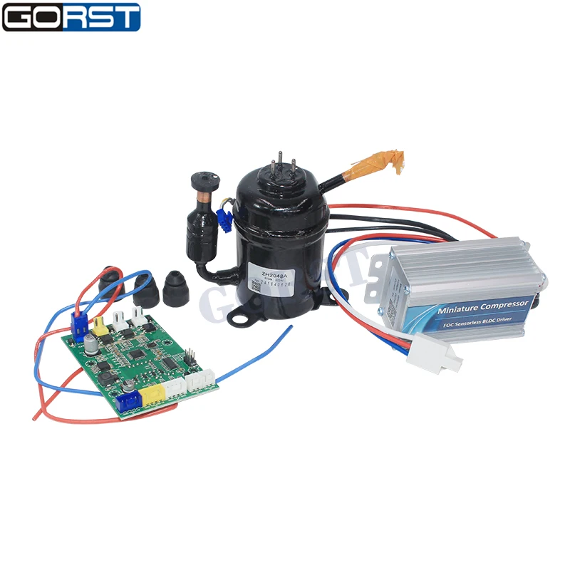 ZH2048A DC 48V Car Refrigeration Air Compressor Fridge Freezer Marine Solar Special Driver for Micro Compressor R134a