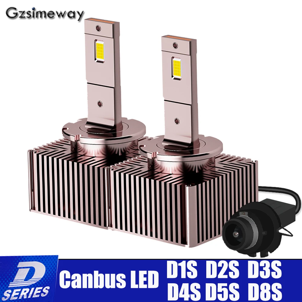 

2Pcs Canbus D2S LED Bulb D1S D3S D2R D8S D4S D5S No Error 70W 30000LM 6500K White Plug the Original HID Ballast Non-Destructive