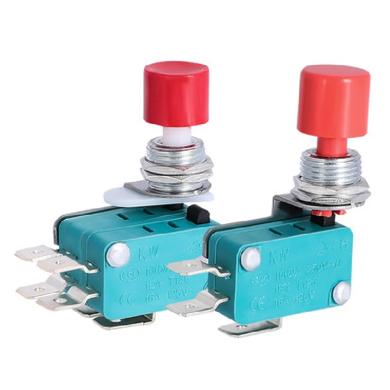DS438-448 Momentary Push Button Miniature Micro Switch Self-resetting Copper Contact Switch Red Green Cap