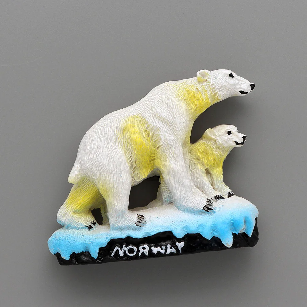 World Tourism refrigerator Norway polar bear Prague magnetic fridge magnets tourism souvenir Hawaii Vienna South Korea souvenir