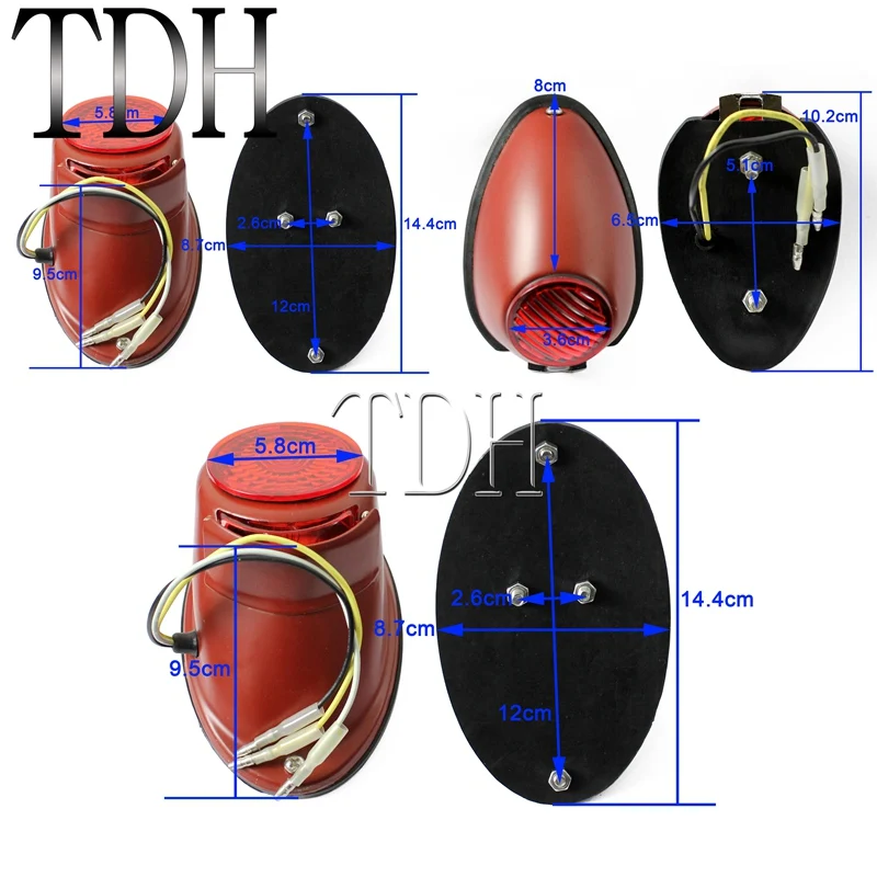 Motorcycle Replica Classic Taillights Brake Stop Lamp Ural Sidecar Indicator Lighting for BMW K750 KS750 DB DS M72 R75 Zündapp