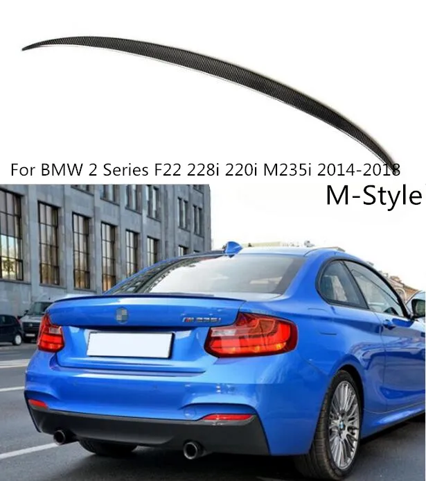 Carbon Fiber M2-STYLE Car Rear Wing Trunk Lip Spoilers For BMW 2 Series F22 228i 220i M235i 2014 2015 2016 2017 2018 2019