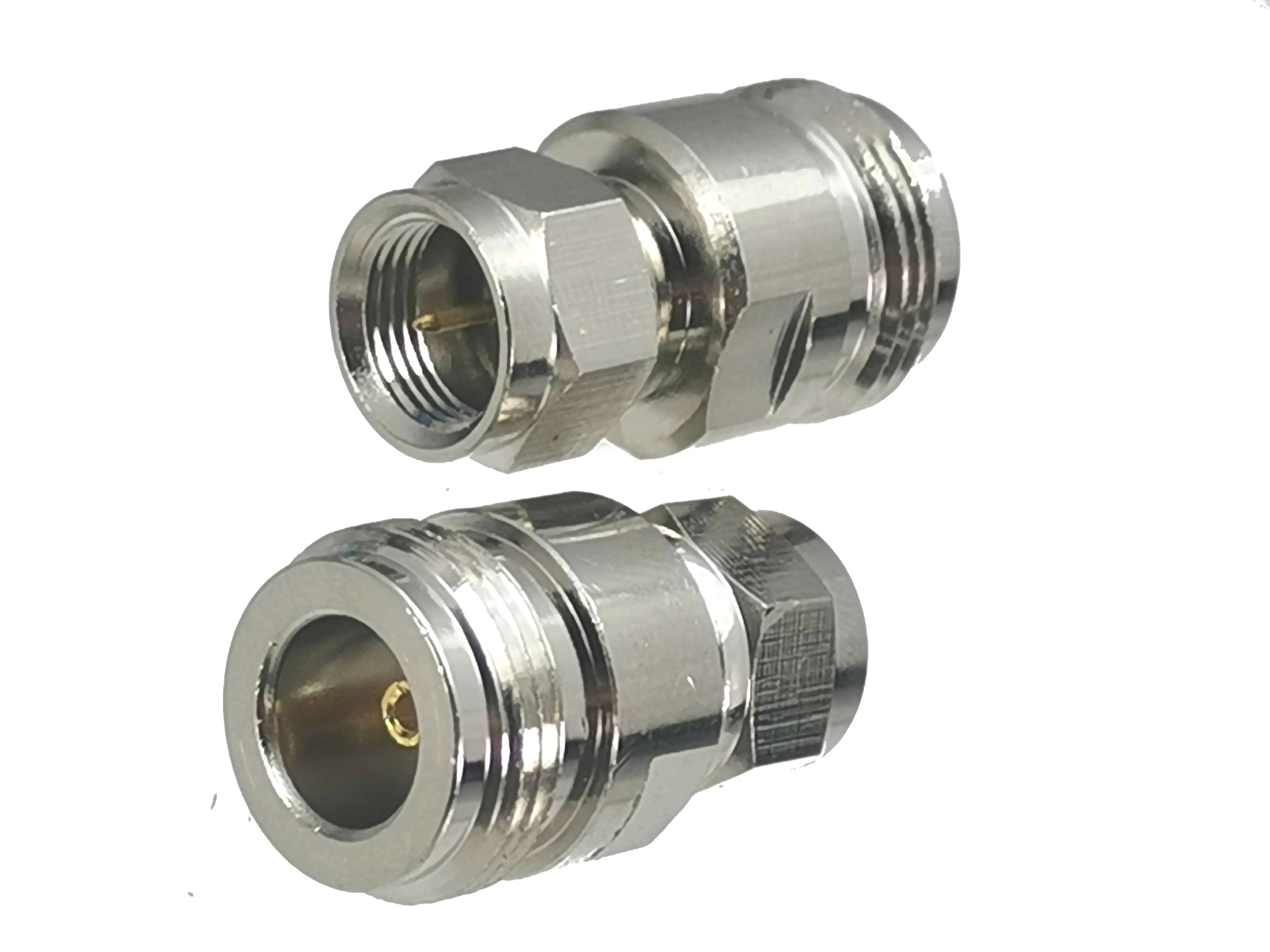 

10pcs Connector Adapter F TV Male Plug to N Female Jack RF Coaxial Converter Straight New Brass