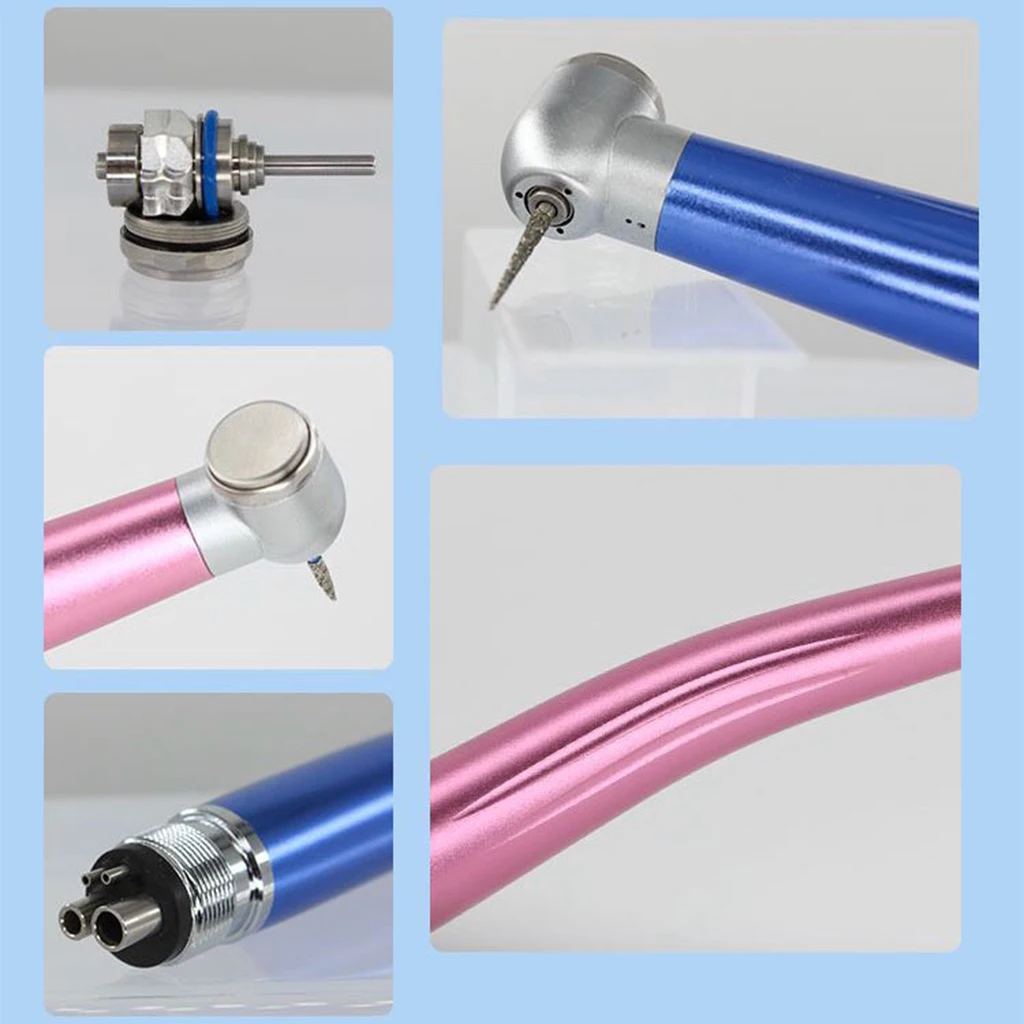 Colorful Dental High Speed Handpiece Ceramic Bearing Standard Push Button Air Turbine NSK Style Single Spray Instrument