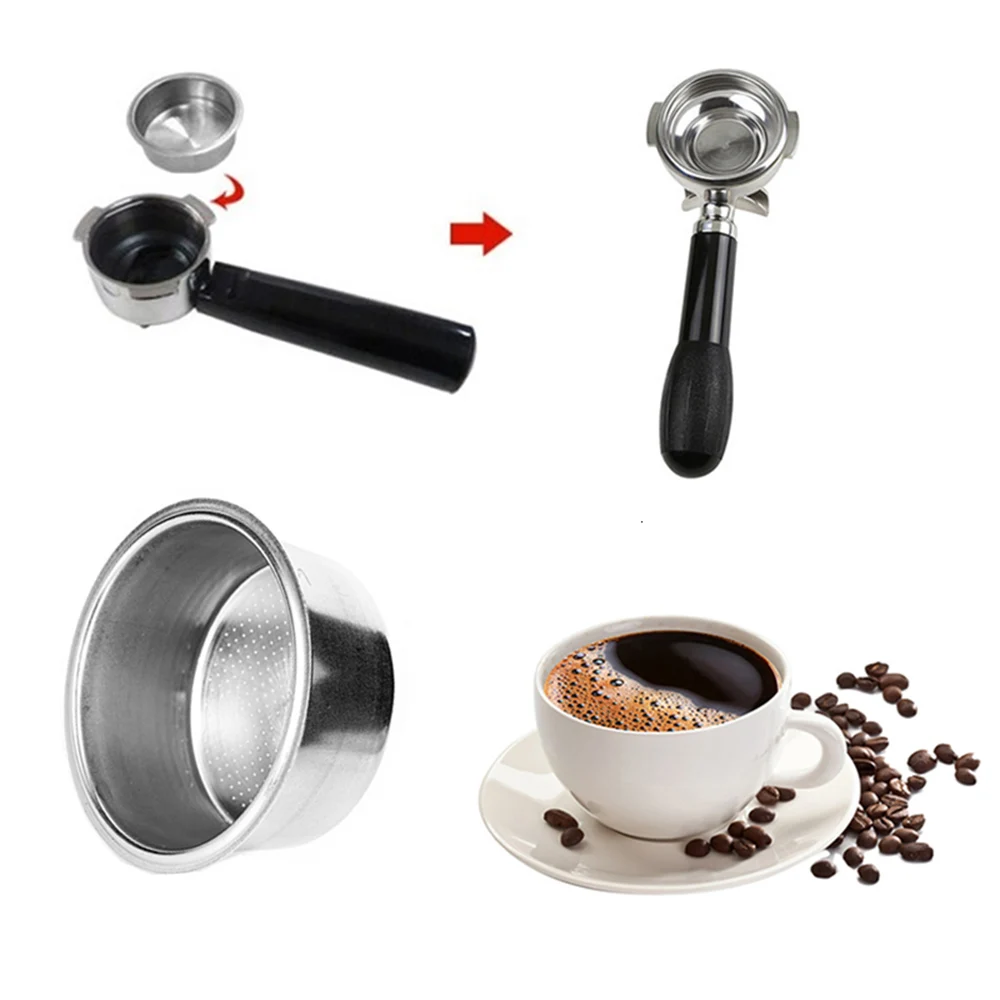 Panier filtrant pour machine à café domestique, Double tasse de 51mm, sans pression, accessoires de cuisine, pièces détachées