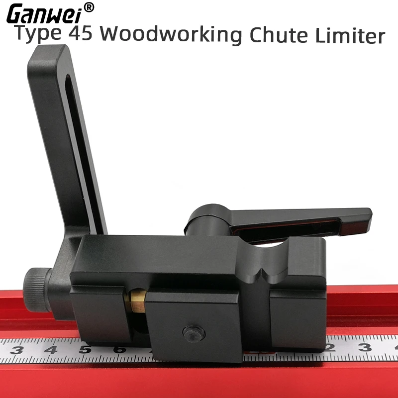 Ganwei Type 45 Woodworking Chute Limiter Carpentry DIY with Pointer Guide Rail Slide Locator T Slot Chute