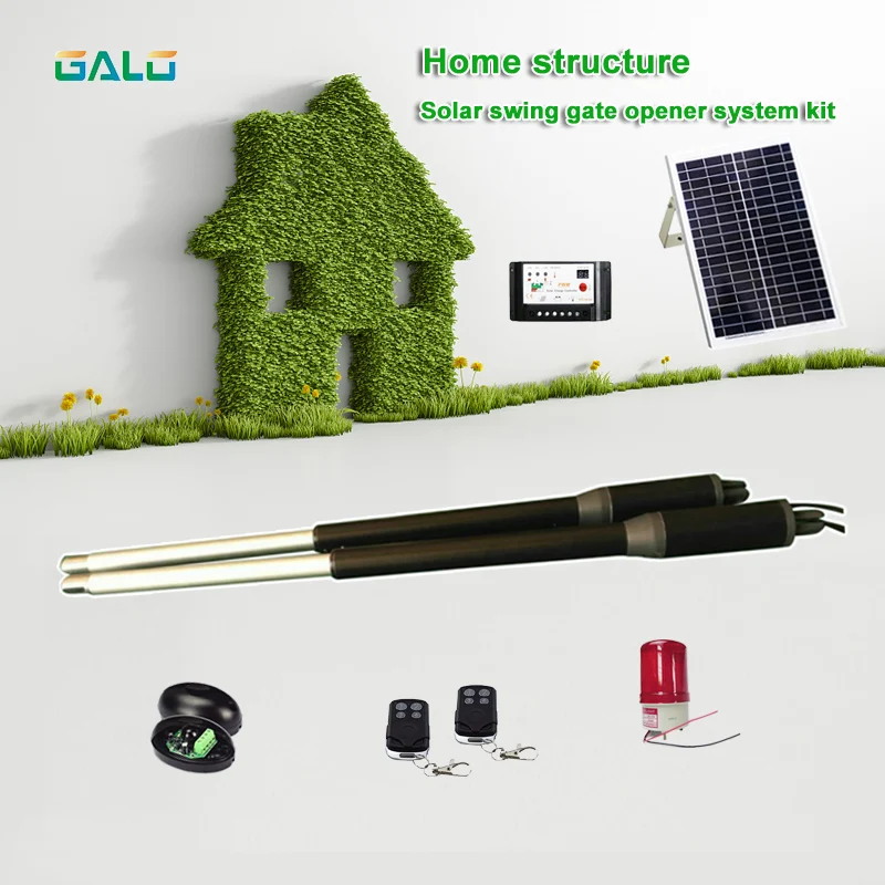 solar power system home auto aluminium swing gate opener