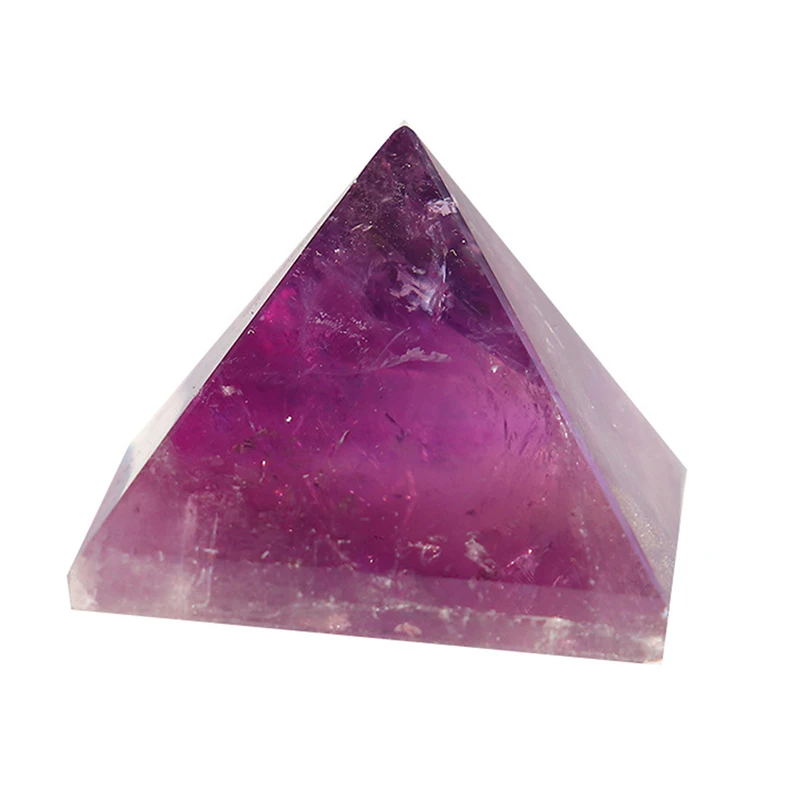 

1pc Natural Crystal Amethyst Pyramid Treatment Stone Home Decor Healing Gifts Ornaments for Home Aquarium Accessoires