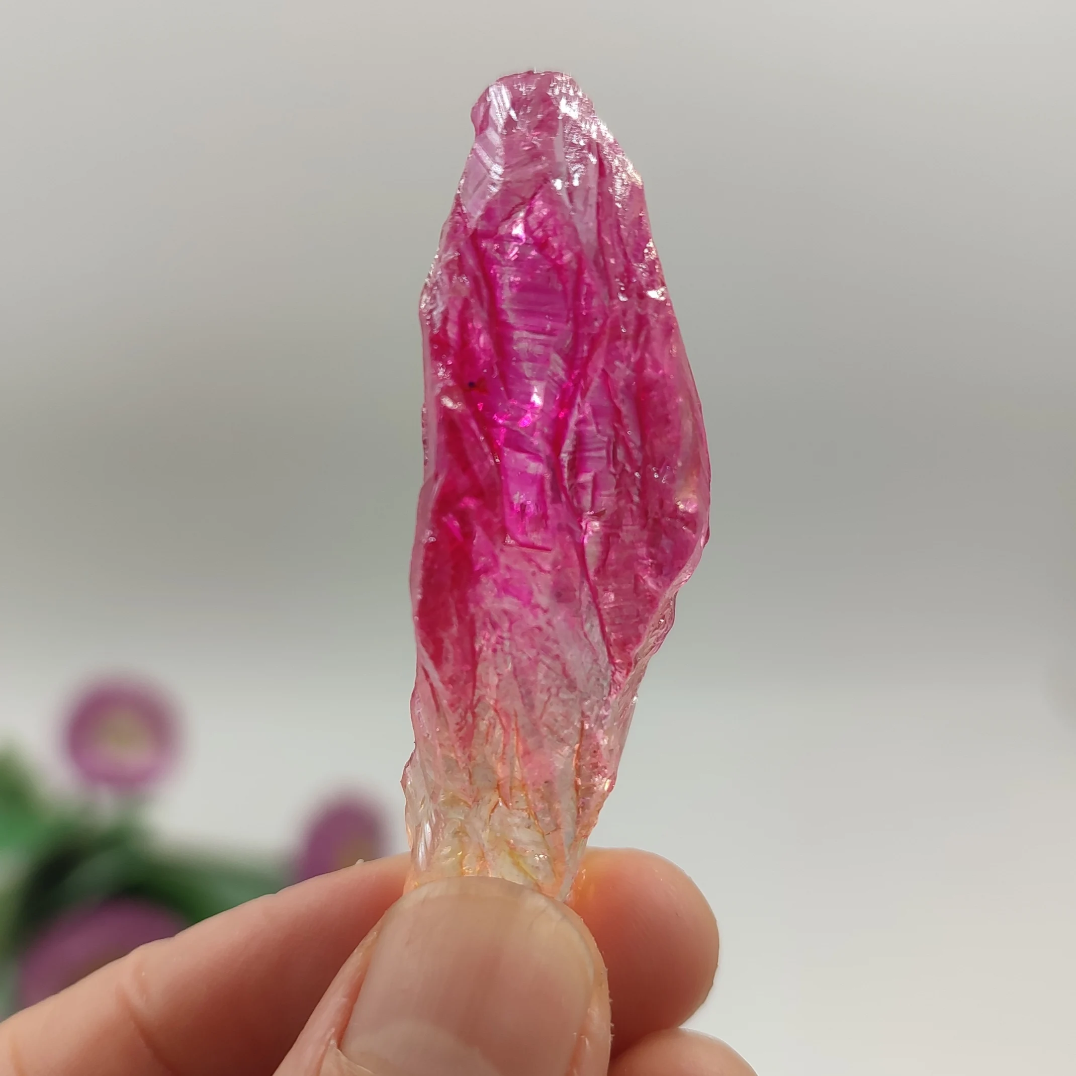 1pc Electroplated Natural Crystal Wand Point Aura Quartz Healing Stone Home Room Decorations Aquarium Mineral Quartz Spiritual