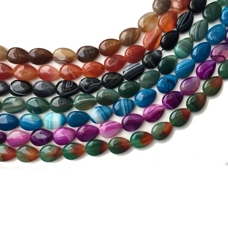 Natural Onyx Tear Drop Beads Agates 15X20-30X40mm Are the Perfect Size for DIY Pendant Charm Bracelet Necklace Selection