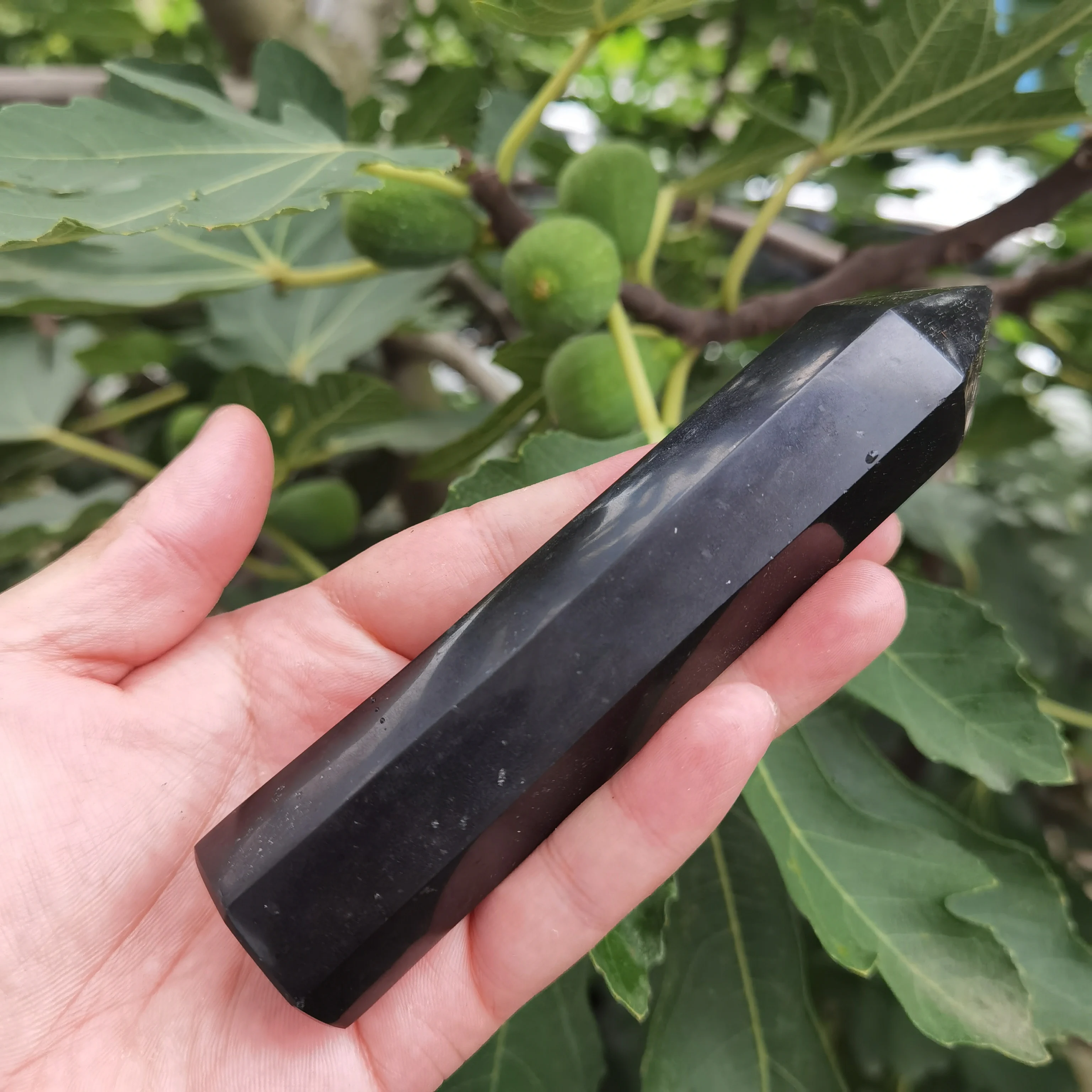 Black Tourmaline Healing Power Aura Metaphysical Obelisk Tower Healing Decoration