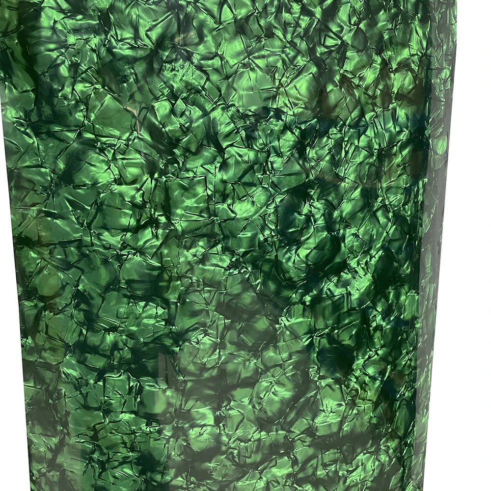 DIY Drum Wrap 0.50mm Diamond Green Celluloid Sheet Musical Instrument Deco Sheet