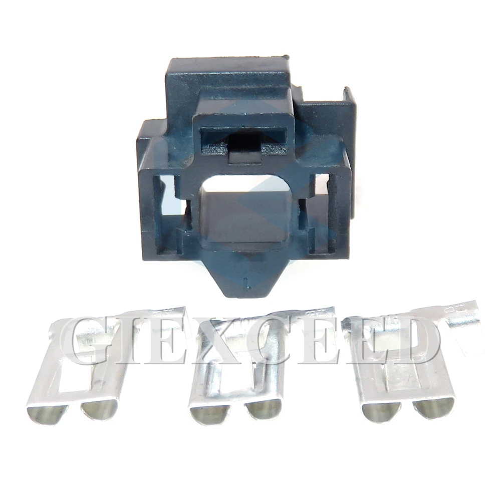 2 Sets 3 Pin AC Assembly Auto Parts H4 Lamp Holder Connector 1 Series Car Cable Socket Plastic Housing Unsealed Headlights Plug