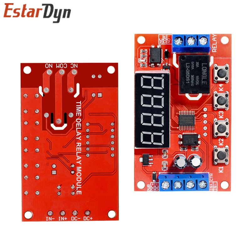 Ajustável Tempo Delay Relé Módulo, LED, Timming Digital, Timer, gatilho, interruptor, interruptor de controle do temporizador, DC 5V, 12V, 24V, 10A