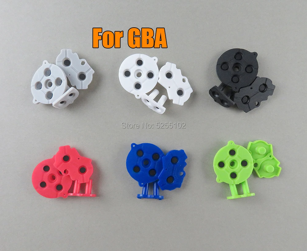 10sets High Quality Colorful For Nintendo Game Boy GBA Advance Button Silicone Rubber Pad Conductive Contacts Select Start D pad