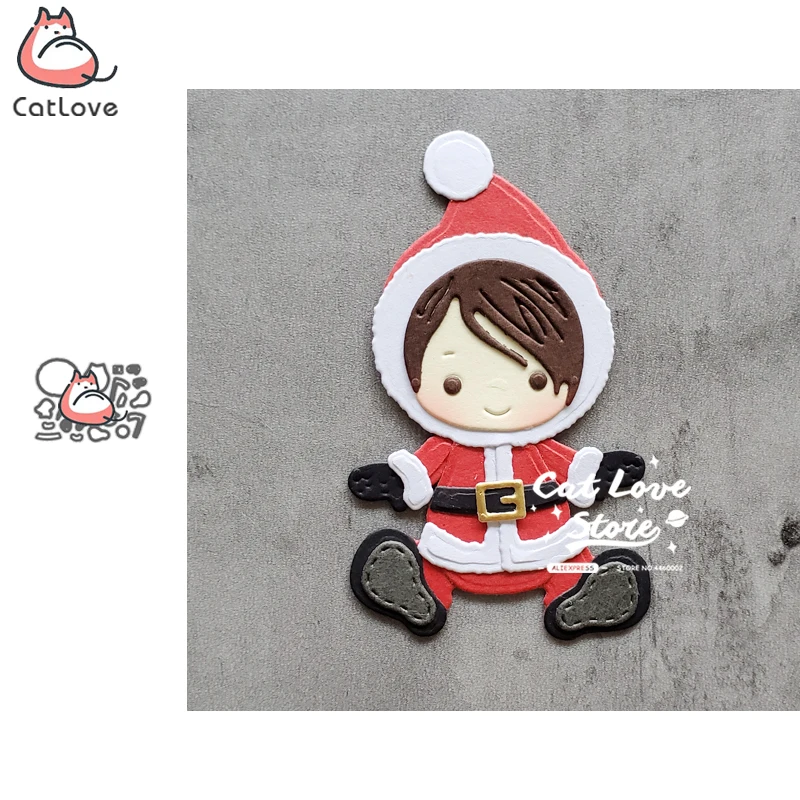 Catlove Santa Claus Baby Christmas Metal Cutting Dies Scrapbooking Stencil Die Cuts Card Making Craft Embossing New Die For 2020