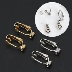 Earrings Adapter Ear Clips Converter For Non-pierced People Clip On Metal Component DIY Jewelry Making Tool Findings