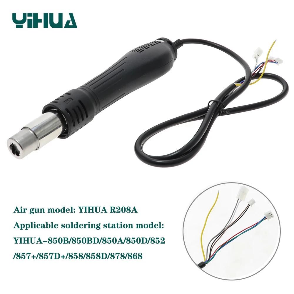 YIHUA R208A for 850B 850A 857D 858 858D 878 Digital Adjustable Soldering Station BGA Hot Air Rework Station Hot Air Handle Repl