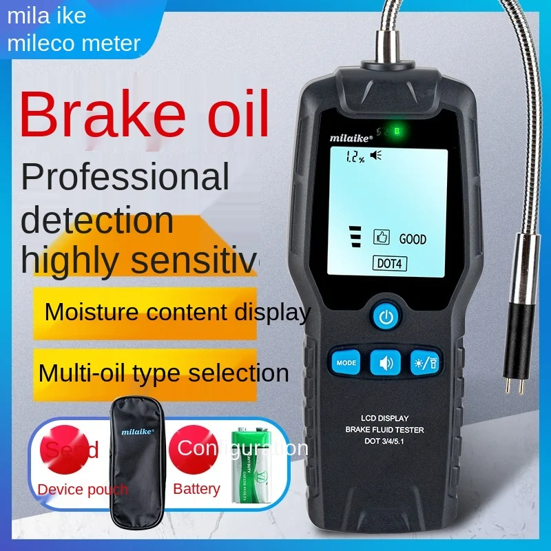 

Brake Oil Tester Skin Analyzer Car Brake Fluid Water Check High Precision Detector Tool Brake Oil Replacement