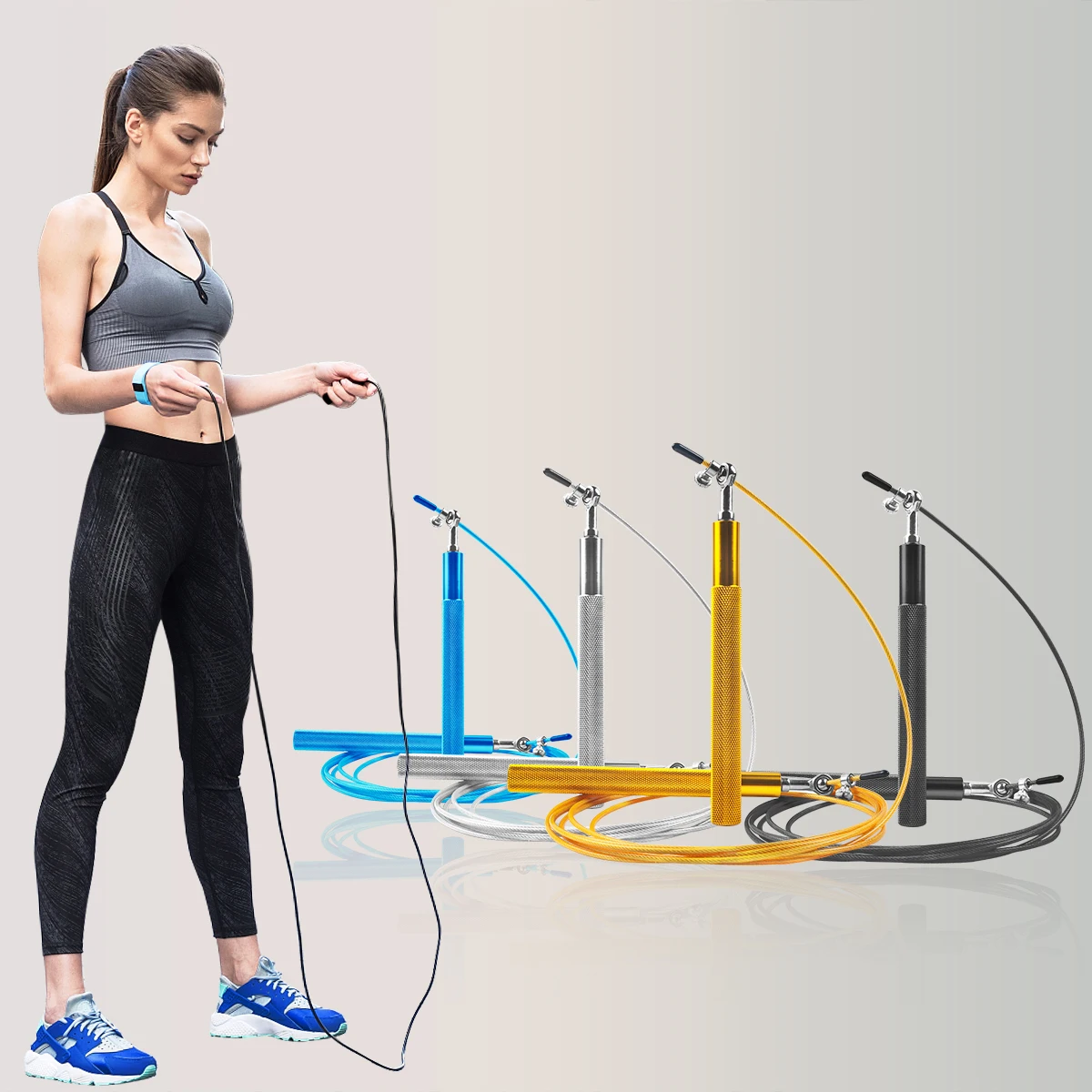 SKDK Speed Jump Rope Fitness Skipping Ropes Exercise Adjustable Workout Boxing Training Crossfit Men Women Kids Gym Equipment