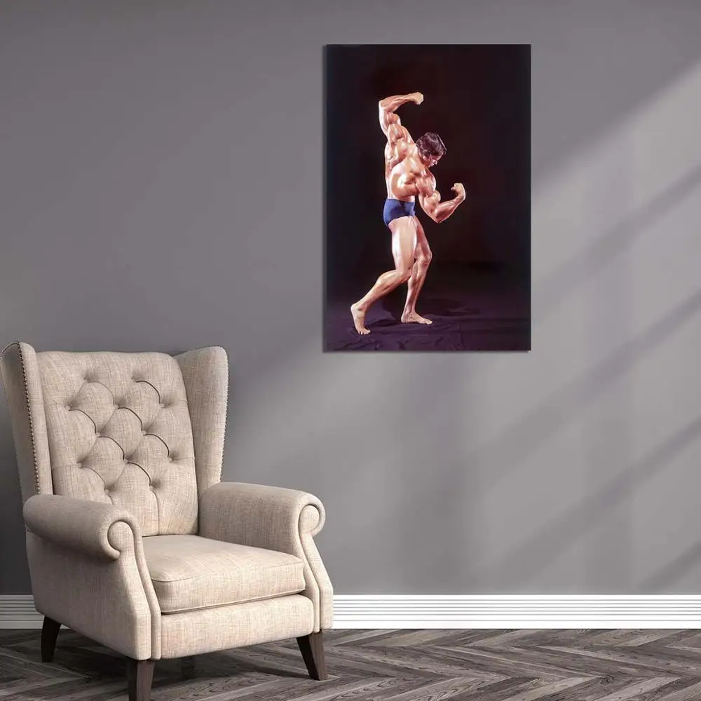 Arnold Schwarzenegger Bodybuilding Training Wall Art Canvas Painting Picture Poster and Print Gallery Living Room Home Decor