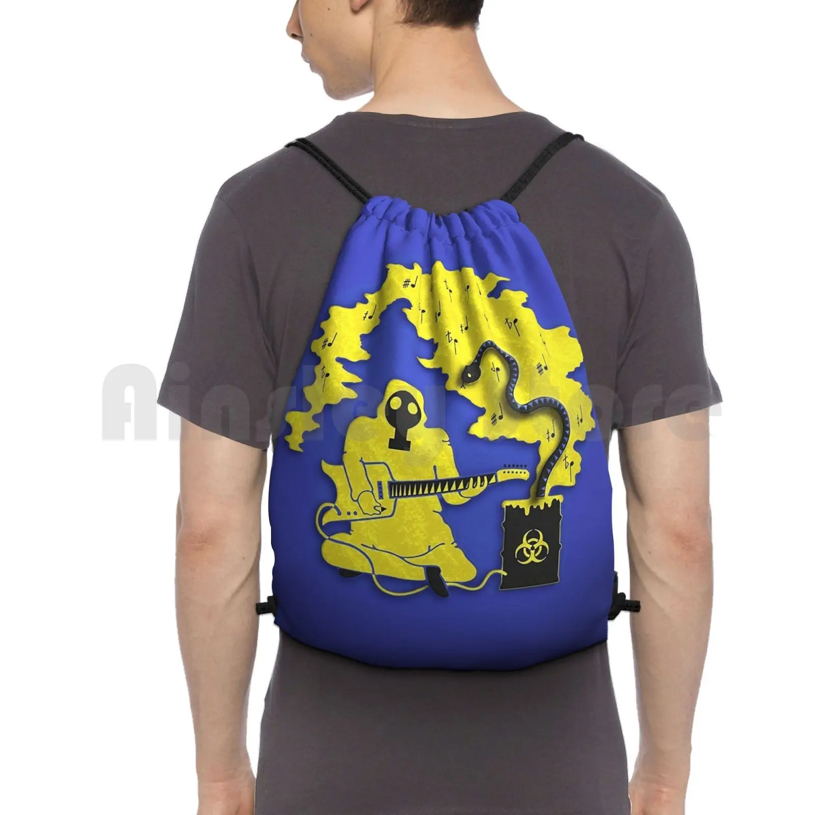 King Gizzard Lizard Wizard Microtonal Banana Album Cover Backpack Drawstring Bags Gym Bag Waterproof King Gizzard King