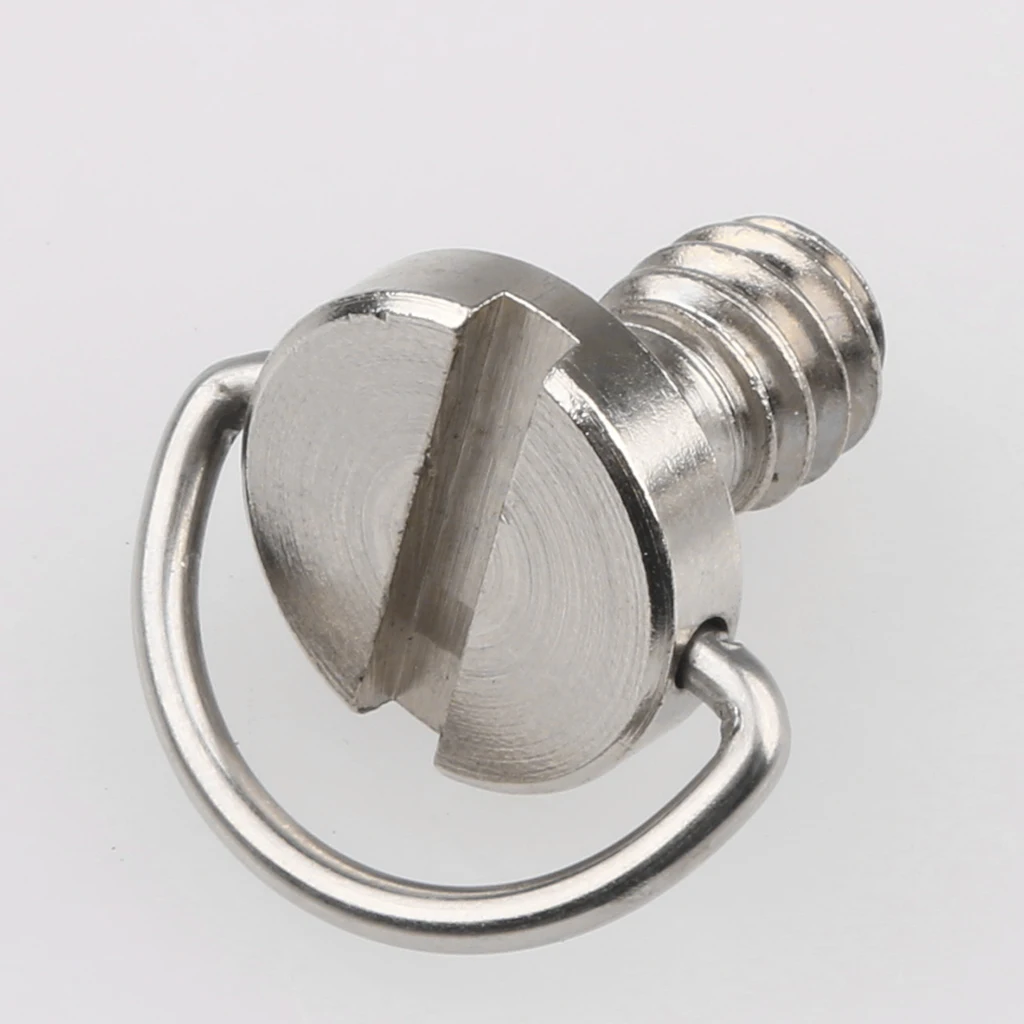 1/4" D-Ring Iron Screw For Camera Tripod Quick Release Plate Photography image 5