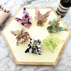Colorful Acetate Leopard Butterfly Women Hair Claws Hair Clamps Sweet Girls Animals Wings Hair Accessories Hair Crabs Hairgrips