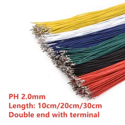 50pcs/Lot PH 2.0MM Terminal Wire Double Head with Terminal Without Housing 10cm 20cm 30cm Female To Female Electronic Wire 26AWG